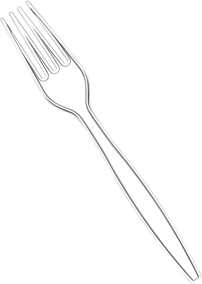Heavy Duty Clear Plastic Knives [100 Count] | Strong & Sturdy, Disposable, Crack & Warp-Resistant, Heat-Resistant, Hot or Cold Foods, Parties, Events, Dinners & Brunches