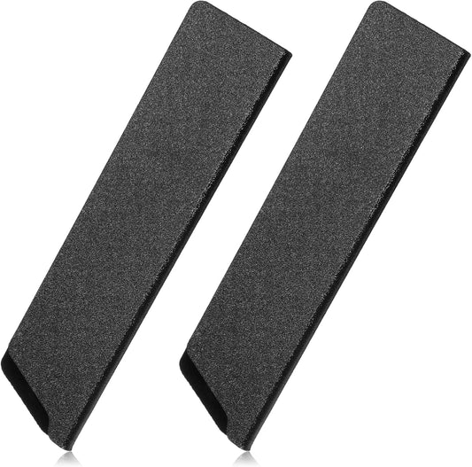Chef Knife Sheath Plastic Knife Cover 8" x 2.2" Knives Edge Guard Protector 2 Pcs Universal Knives Sleeves for Home Kitchen, Black