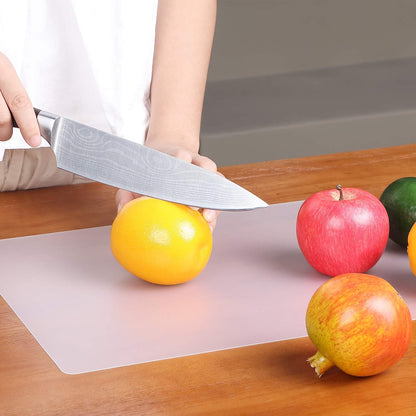 10 Pieces Flexible Plastic Cutting Board Multi Purpose Placemats Cutting Mats Vegetable Fruit Board, 15 x 12 Inch