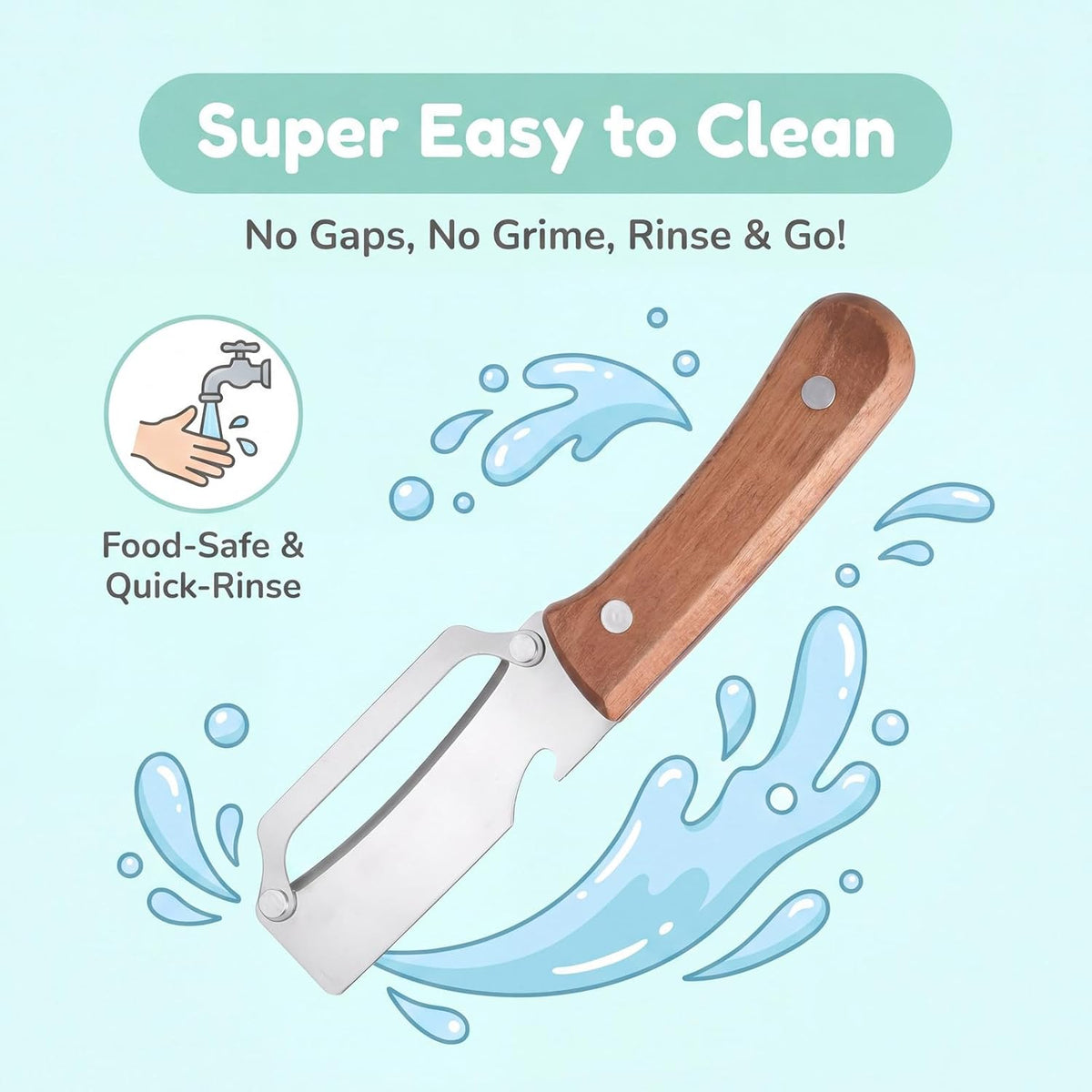 2-in-1 Multifunctional Knife Peeler, Stainless Steel Fruit & Vegetable Peeler with Ergonomic Handle Kitchen Tool for Fruit Veggie Pumpkin Papaya Zucchini Peeling Potato Carrot Peeler