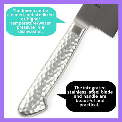 Japanese Chef Knife INOX AUS-8A Stainless Steel Black Pakkawood Handle, Gyuto 9.5-inch (240mm)