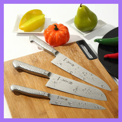 Japanese Chef Knife INOX AUS-8A Stainless Steel Black Pakkawood Handle, Gyuto 9.5-inch (240mm)