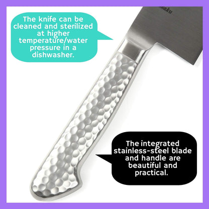 Japanese Chef Knife INOX AUS-8A Stainless Steel Black Pakkawood Handle, Gyuto 9.5-inch (240mm)