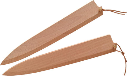 Japanese Yanagiba Knife Sheath, 10.5 Inch Beechwood Saya Blade Cover, 270mm Magnetic Protective Edge Guard with Copper Pins for Chef, Sushi, Kitchen Knives