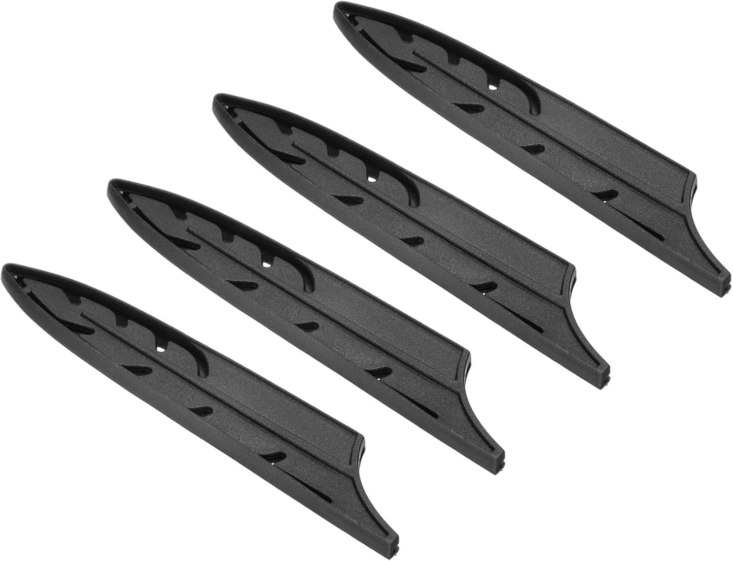 ABS Safety Knife Cover Sleeves for 5" Utility Knife, Universal Chopping Edge Guard Blade Protector Sheath for Kitchen Bar, Black, 13cm L, Pack of 4