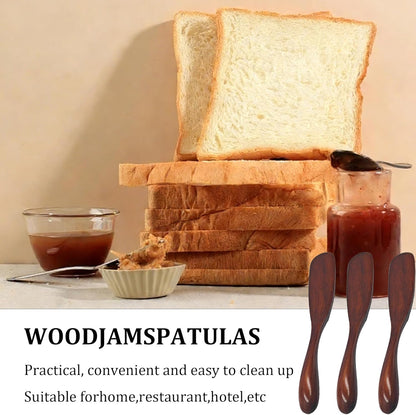 10Pcs 6.5 Inch Wooden Butter Knife Set, Cheese Spreaders, Mini Wooden Spatulas for Jam, Sandwich, Peanut Butter, Condiment, Cream, Kitchen and Restaurant Use Natural Wood Color