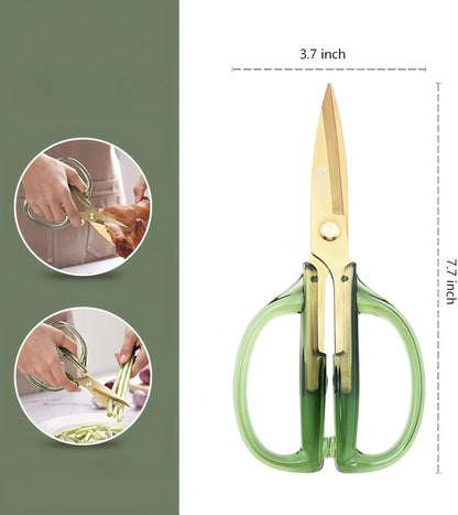 Kitchen Shears Scissors&Sharp Scissors, 7.7inch Cooking Scissor-Meat and Poultry Shears, Dishwasher Safe, Acrylic Handel Scissors All Purpose Stainless Steel Utility Scissor