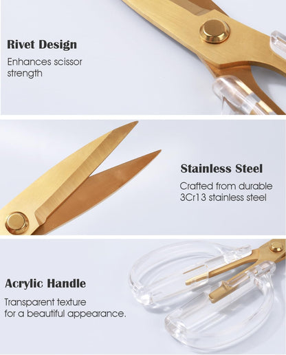Kitchen Shears Scissors&Sharp Scissors, 7.7inch Cooking Scissor-Meat and Poultry Shears, Dishwasher Safe, Acrylic Handel Scissors All Purpose Stainless Steel Utility Scissor