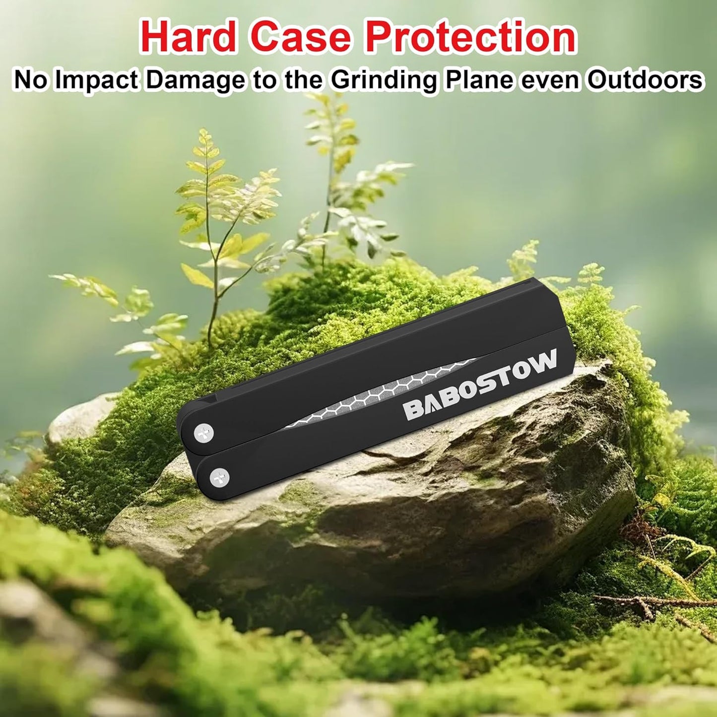 Diamond Knife Sharpener Tool, 400/1000 Grits Double Sided Diamond Sharpening Stone Tool, Manual Knife Sharpener Tool, Portable Folding Knife Sharpeners for Kitchen and Outdoors - Orange
