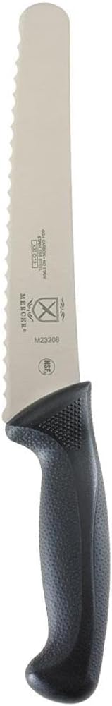 M23208 Millennia Black Handle, 8-Inch Wavy Edge Wide, Bread Knife