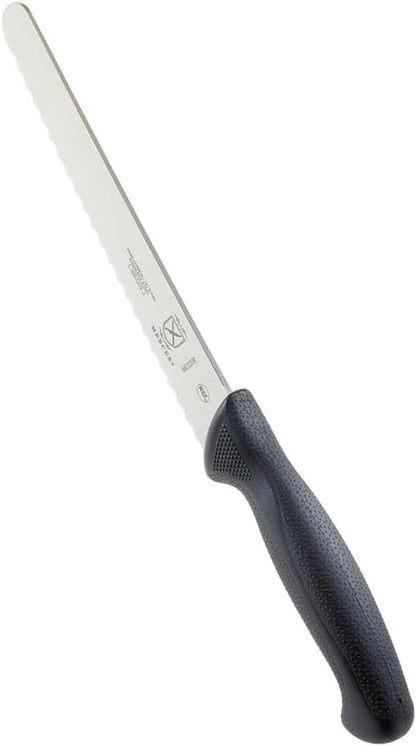 M23208 Millennia Black Handle, 8-Inch Wavy Edge Wide, Bread Knife