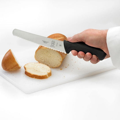 M23208 Millennia Black Handle, 8-Inch Wavy Edge Wide, Bread Knife