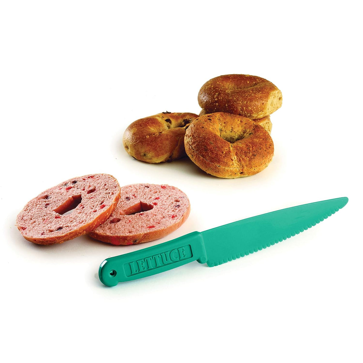 586 , Blue Lettuce Knife, 11.25in/28.5cm