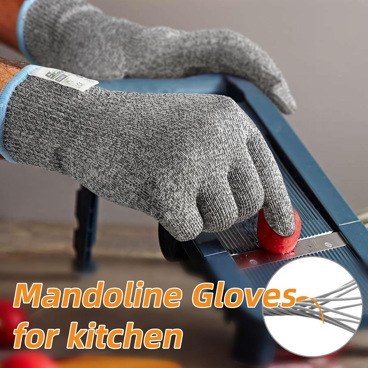 2 Pairs Core ANSI A6 Cut Resistant Gloves, Food Grade, CR1401, S | Non PFAS, No Glass Fiber, for Kitchen Food Prep, Mandolin Slicing, Meat Cutting, Oyster Shucking, Fish Fillet Processing