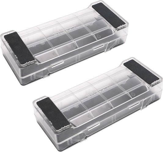 160H 2PCS 2-in-1 Whetstone and Sharpening Stone Holder&Storage Case | Non-Slip Rubber Base (Fits up to 7.95 x 2.95 x 1.1 inch / 202 x 75 x 28 mm)