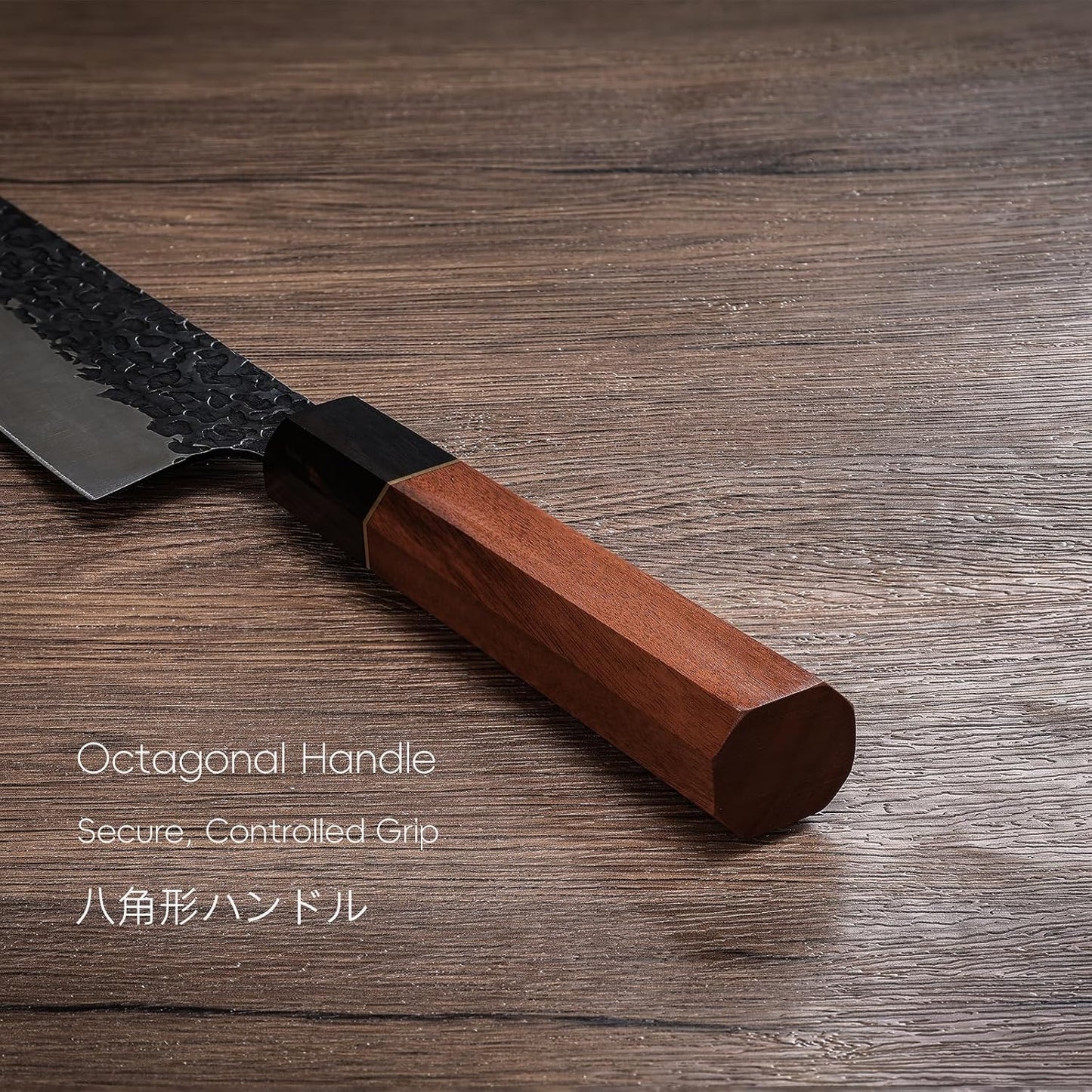 8 Inch Chef Knife, Octagonal Rosewood Handle 9 Layers 5CRHigh Carbon Steel Kitchen Knife, Japanese Professional Gyuto Chefs Knives with