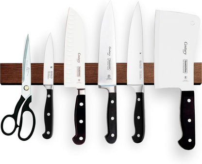16 Inch Black Wood Knife Magnetic Strip - Wall Kitchen Magnetic Rack Holder