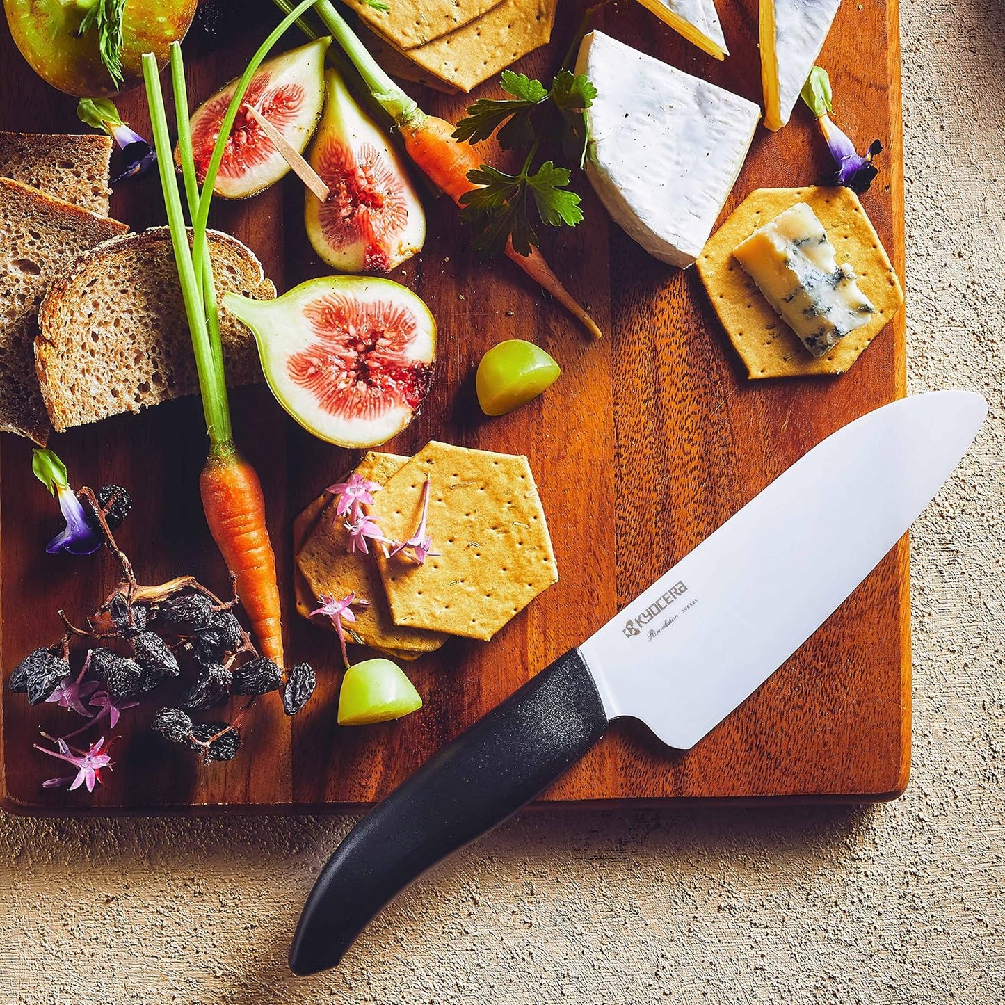 Revolution Series Paring and Santoku Knife Set, Black Blade | Revolution Ceramic Knife Set: 5.5” Santoku & 3” Paring Blades in Gift Box – Essential for Fresh Meal Preparation