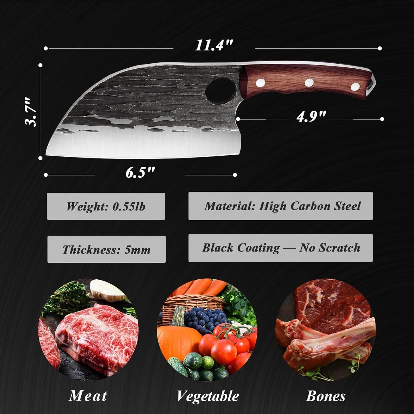 Damascus Chef Knife Set - Japanese Nakiri Utility Paring Knives Sharp Gyuto Meat Cleaver for Home Kitchen Gift Idea