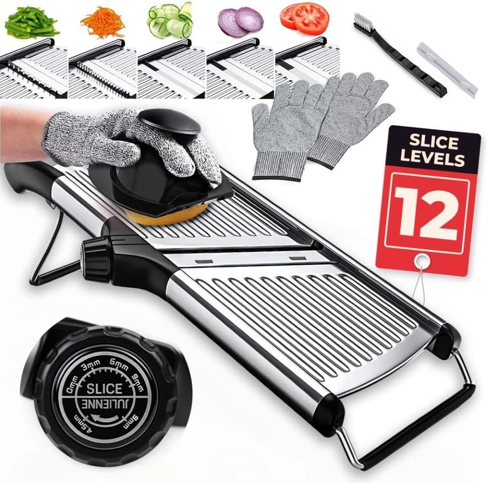 Gramercy Mandoline Food Slicer With 12 Slice Settings, LITE Edition