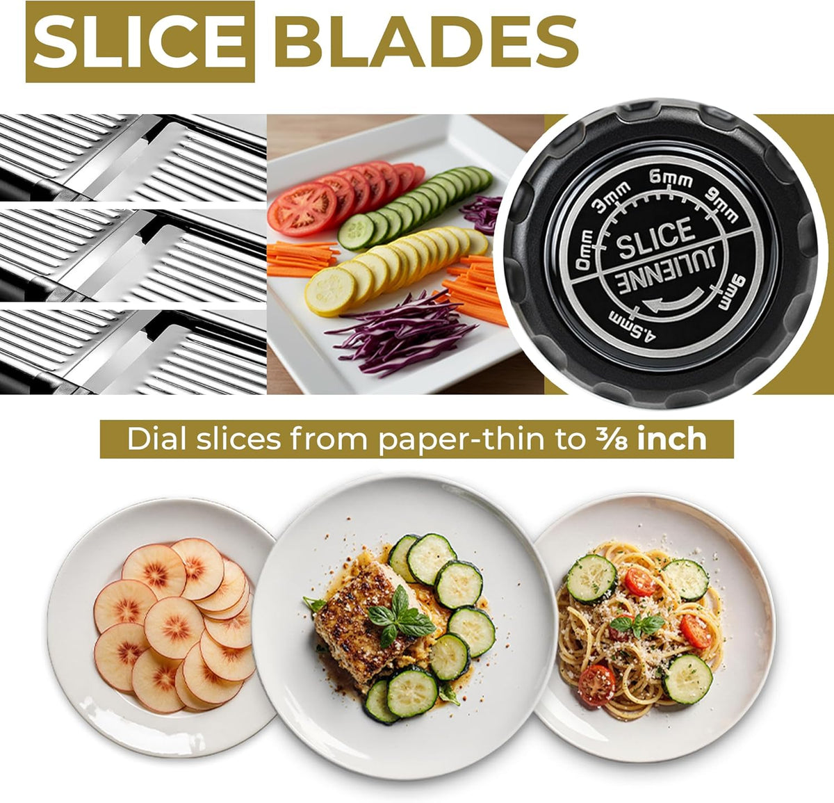 Gramercy Mandoline Food Slicer With 12 Slice Settings, LITE Edition