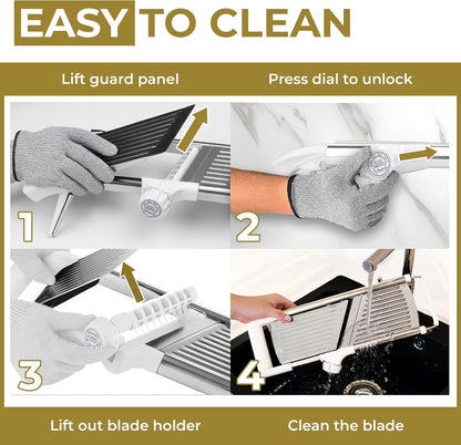 Gramercy Mandoline Food Slicer With 12 Slice Settings, LITE Edition
