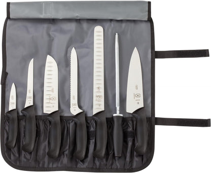 Millennia 8-Piece Knife Roll Set, Black Handles