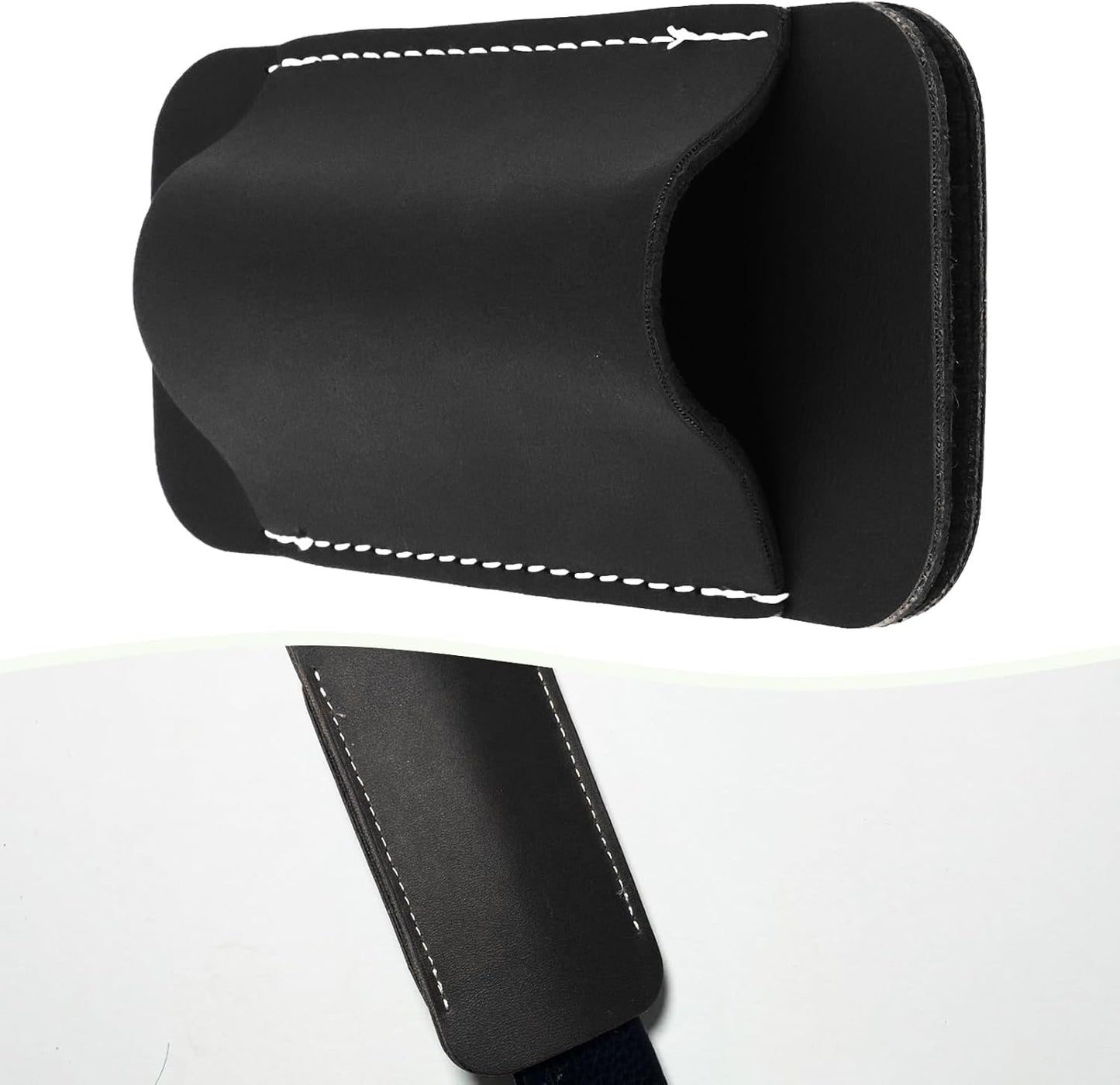 1Pc EDC Belt Organizer Knife-s Sheath Folding Knife-s Horizontal Leather Holder for Belts 2 inches and Below Black(11.6x4.5cm)