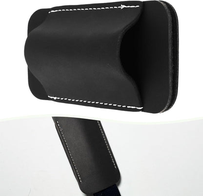 1Pc EDC Belt Organizer Knife-s Sheath Folding Knife-s Horizontal Leather Holder for Belts 2 inches and Below Black(11.6x4.5cm)