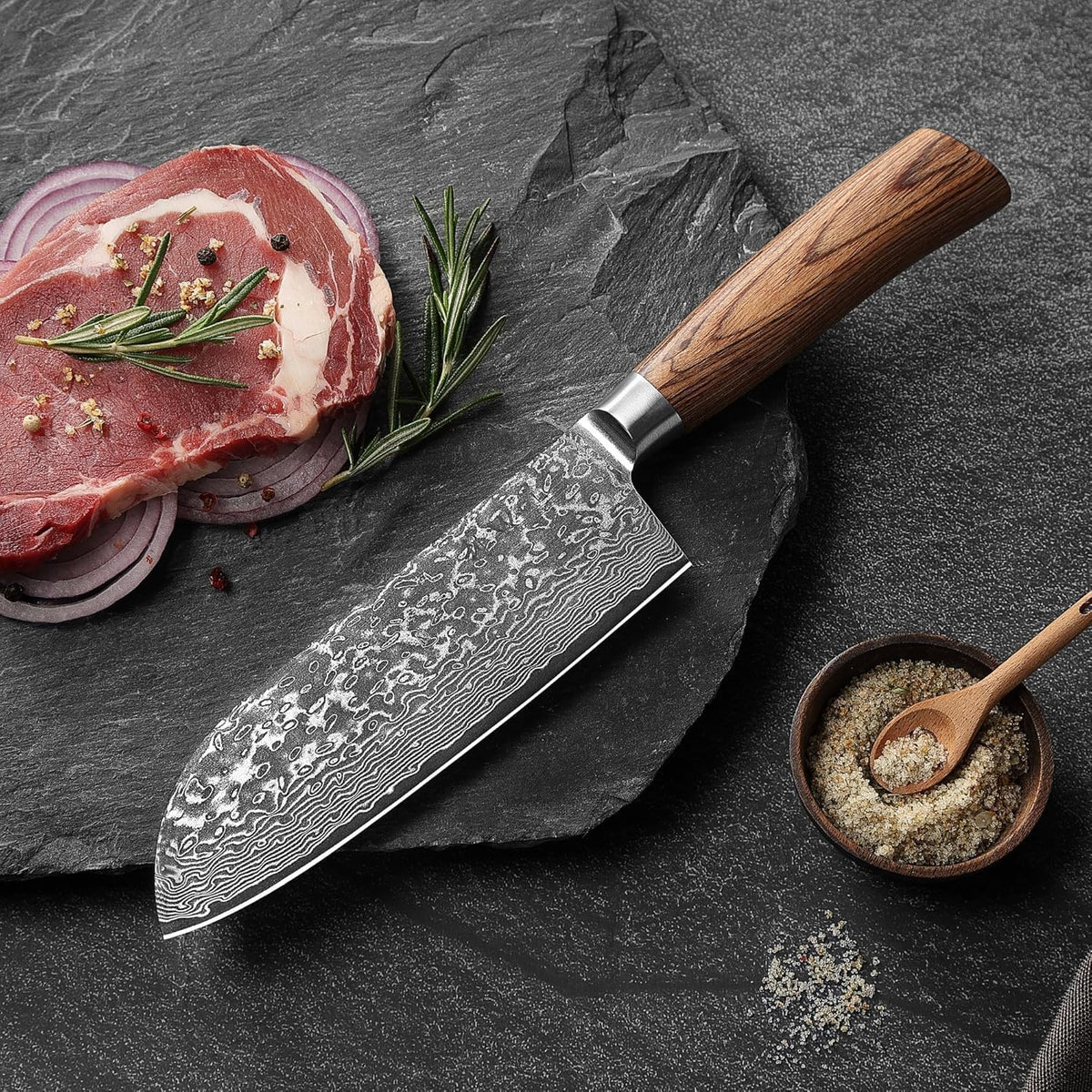 EDIB Pro Peeling Knife, 2.4" VG10 Damascus Blade, Pakkawood Handle | Peeling chef knife for apples, potatoes, citrus and tourné cuts, with close in-hand control for delicate shaping and trimming