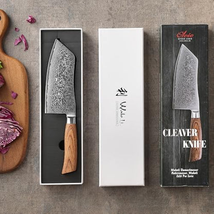 EDIB Pro Peeling Knife, 2.4" VG10 Damascus Blade, Pakkawood Handle | Peeling chef knife for apples, potatoes, citrus and tourné cuts, with close in-hand control for delicate shaping and trimming