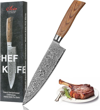 EDIB Pro Peeling Knife, 2.4" VG10 Damascus Blade, Pakkawood Handle | Peeling chef knife for apples, potatoes, citrus and tourné cuts, with close in-hand control for delicate shaping and trimming