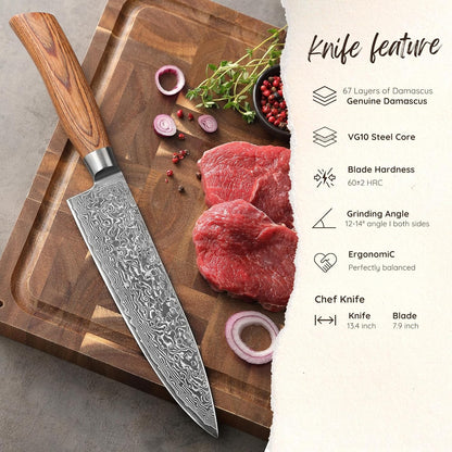 EDIB Pro Peeling Knife, 2.4" VG10 Damascus Blade, Pakkawood Handle | Peeling chef knife for apples, potatoes, citrus and tourné cuts, with close in-hand control for delicate shaping and trimming