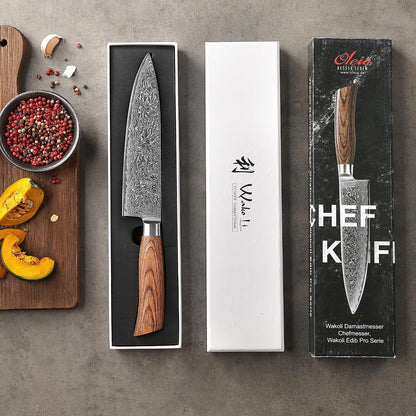 EDIB Pro Peeling Knife, 2.4" VG10 Damascus Blade, Pakkawood Handle | Peeling chef knife for apples, potatoes, citrus and tourné cuts, with close in-hand control for delicate shaping and trimming