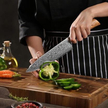 EDIB Pro Peeling Knife, 2.4" VG10 Damascus Blade, Pakkawood Handle | Peeling chef knife for apples, potatoes, citrus and tourné cuts, with close in-hand control for delicate shaping and trimming