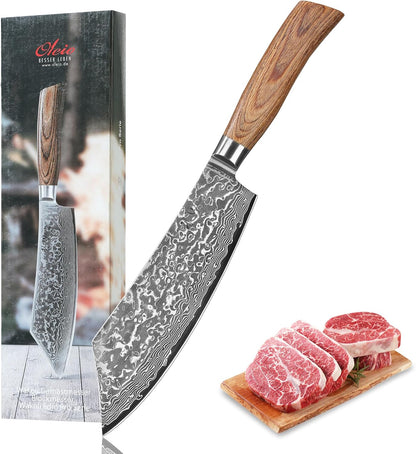 EDIB Pro Peeling Knife, 2.4" VG10 Damascus Blade, Pakkawood Handle | Peeling chef knife for apples, potatoes, citrus and tourné cuts, with close in-hand control for delicate shaping and trimming