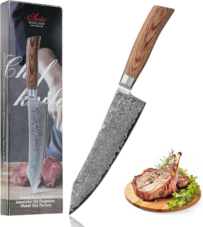 EDIB Pro Peeling Knife, 2.4" VG10 Damascus Blade, Pakkawood Handle | Peeling chef knife for apples, potatoes, citrus and tourné cuts, with close in-hand control for delicate shaping and trimming