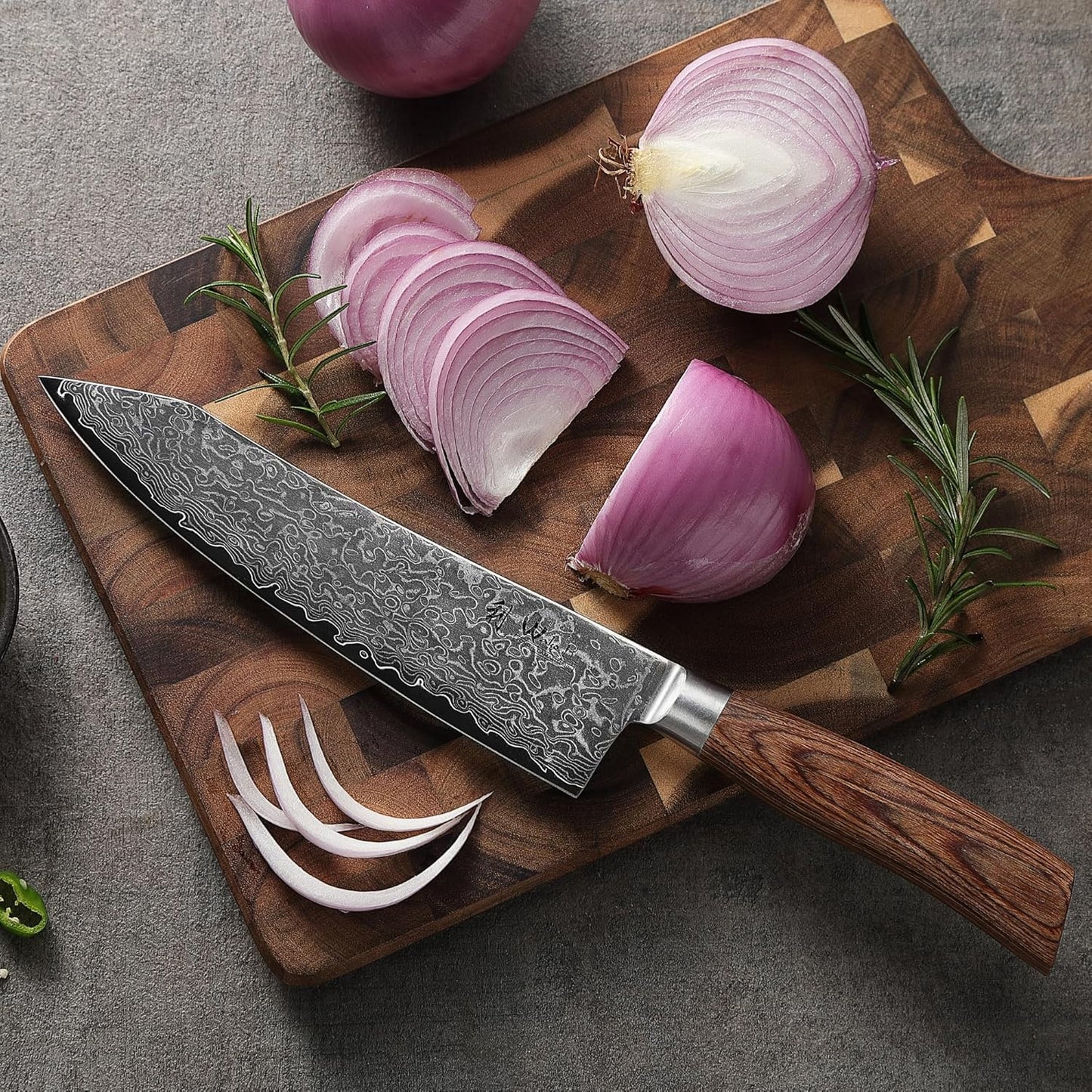 EDIB Pro Peeling Knife, 2.4" VG10 Damascus Blade, Pakkawood Handle | Peeling chef knife for apples, potatoes, citrus and tourné cuts, with close in-hand control for delicate shaping and trimming