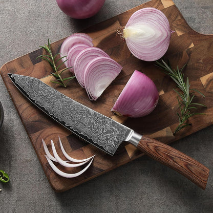 EDIB Pro Peeling Knife, 2.4" VG10 Damascus Blade, Pakkawood Handle | Peeling chef knife for apples, potatoes, citrus and tourné cuts, with close in-hand control for delicate shaping and trimming