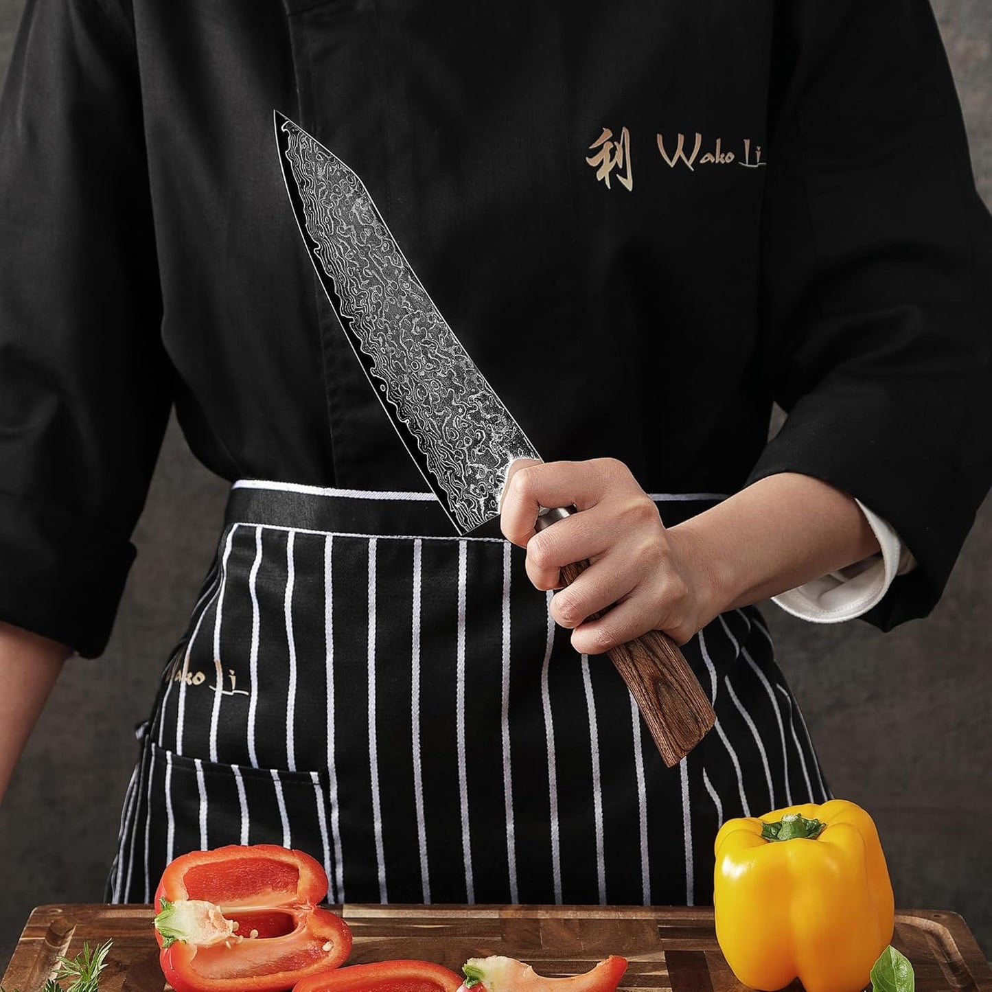 EDIB Pro Peeling Knife, 2.4" VG10 Damascus Blade, Pakkawood Handle | Peeling chef knife for apples, potatoes, citrus and tourné cuts, with close in-hand control for delicate shaping and trimming