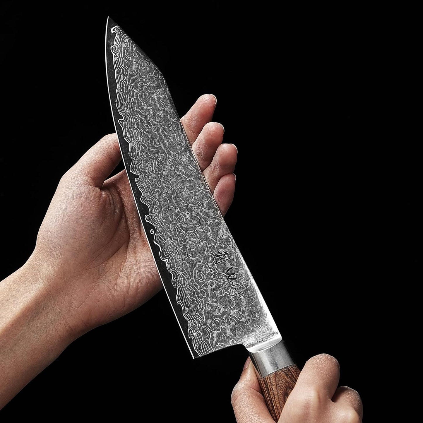 EDIB Pro Peeling Knife, 2.4" VG10 Damascus Blade, Pakkawood Handle | Peeling chef knife for apples, potatoes, citrus and tourné cuts, with close in-hand control for delicate shaping and trimming