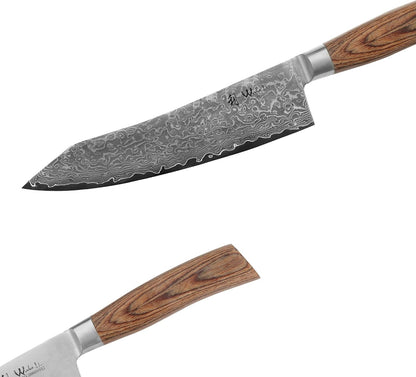 EDIB Pro Peeling Knife, 2.4" VG10 Damascus Blade, Pakkawood Handle | Peeling chef knife for apples, potatoes, citrus and tourné cuts, with close in-hand control for delicate shaping and trimming