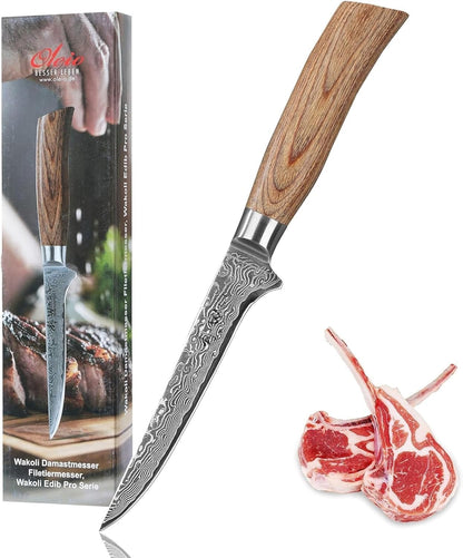 EDIB Pro Peeling Knife, 2.4" VG10 Damascus Blade, Pakkawood Handle | Peeling chef knife for apples, potatoes, citrus and tourné cuts, with close in-hand control for delicate shaping and trimming