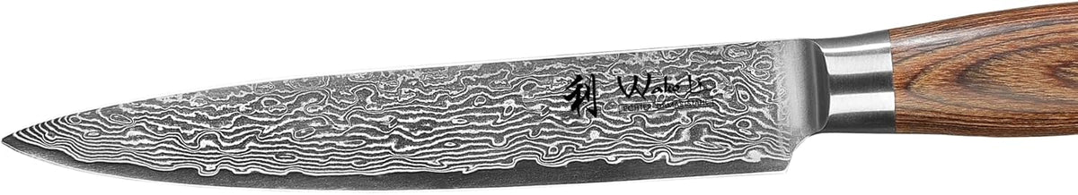 EDIB Pro Peeling Knife, 2.4" VG10 Damascus Blade, Pakkawood Handle | Peeling chef knife for apples, potatoes, citrus and tourné cuts, with close in-hand control for delicate shaping and trimming
