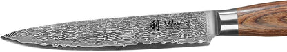 EDIB Pro Peeling Knife, 2.4" VG10 Damascus Blade, Pakkawood Handle | Peeling chef knife for apples, potatoes, citrus and tourné cuts, with close in-hand control for delicate shaping and trimming