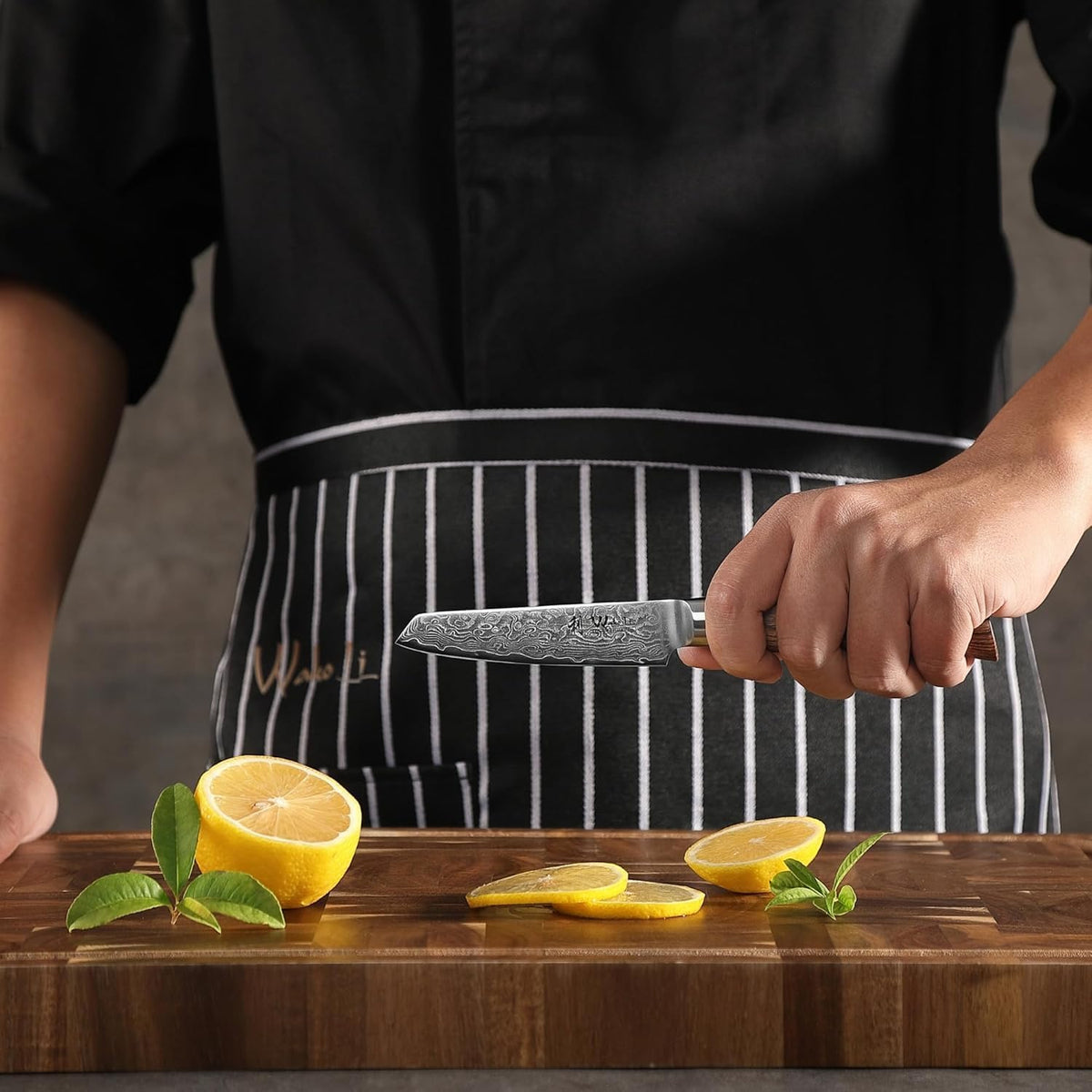 EDIB Pro Peeling Knife, 2.4" VG10 Damascus Blade, Pakkawood Handle | Peeling chef knife for apples, potatoes, citrus and tourné cuts, with close in-hand control for delicate shaping and trimming