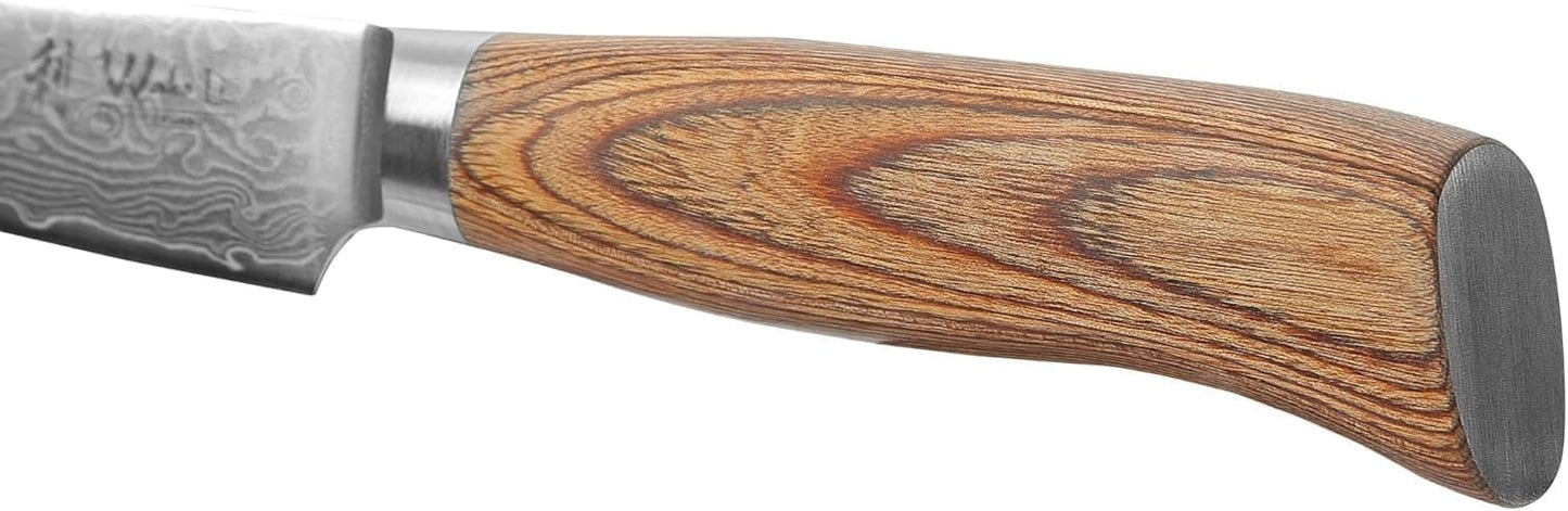 EDIB Pro Peeling Knife, 2.4" VG10 Damascus Blade, Pakkawood Handle | Peeling chef knife for apples, potatoes, citrus and tourné cuts, with close in-hand control for delicate shaping and trimming