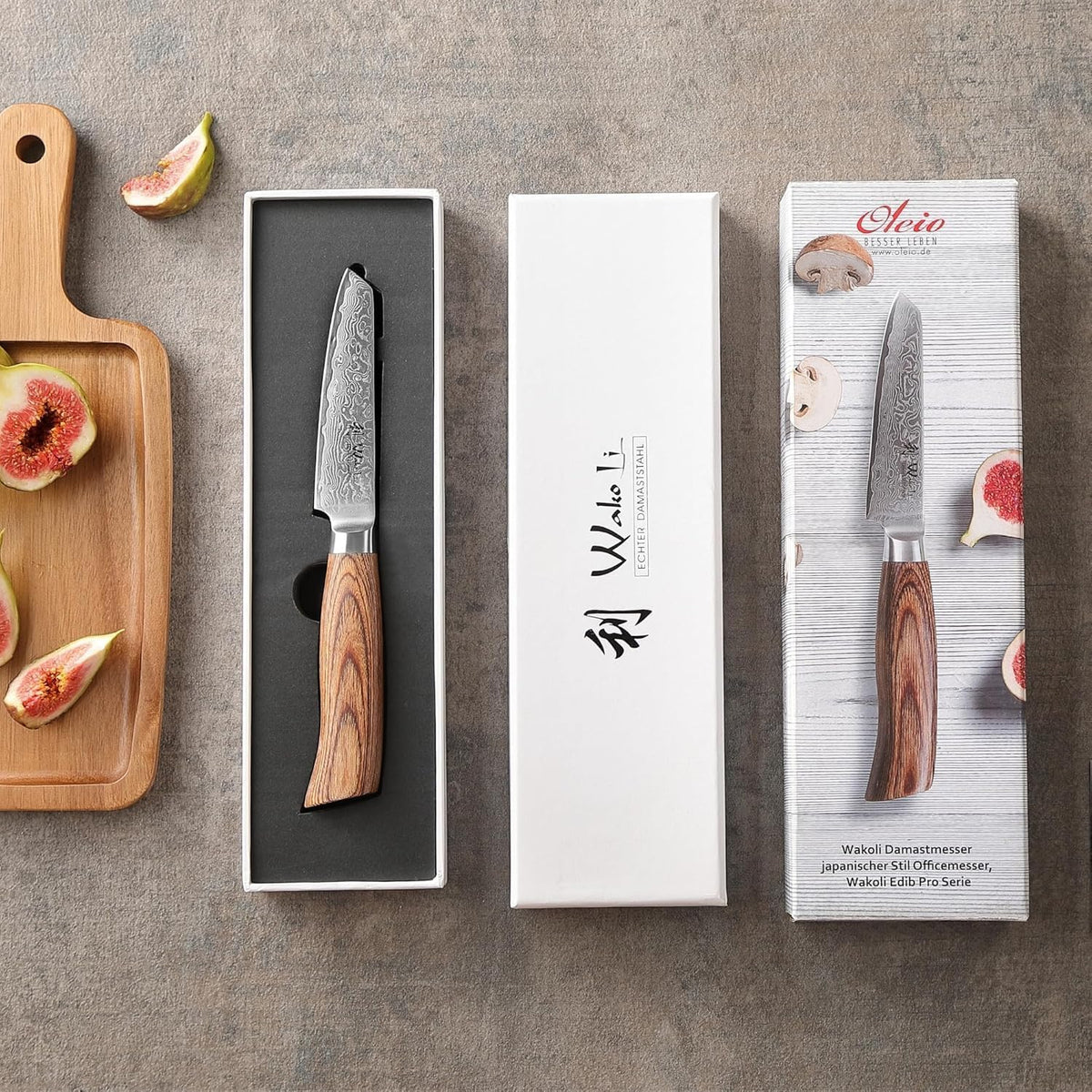 EDIB Pro Peeling Knife, 2.4" VG10 Damascus Blade, Pakkawood Handle | Peeling chef knife for apples, potatoes, citrus and tourné cuts, with close in-hand control for delicate shaping and trimming