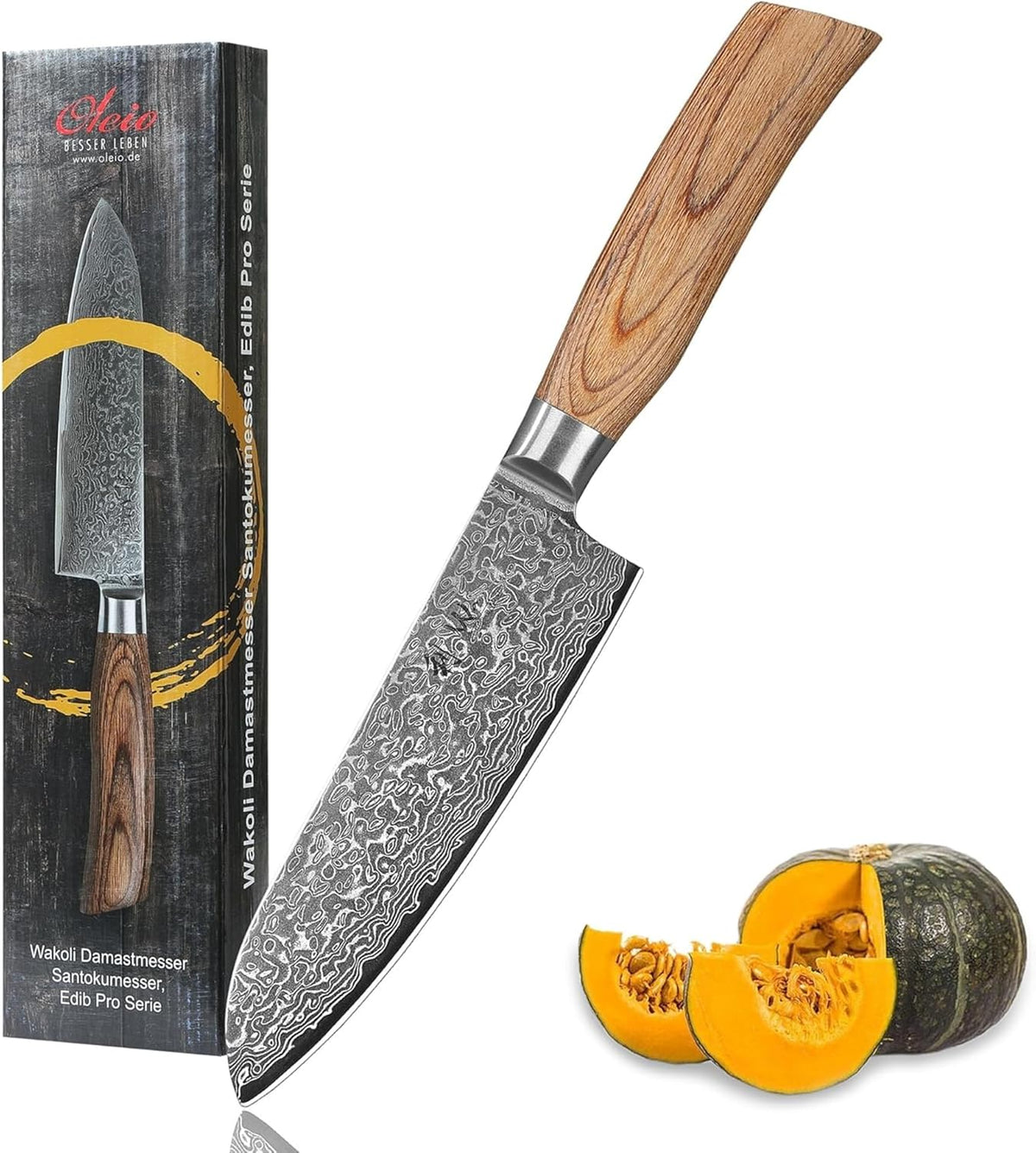 EDIB Pro Peeling Knife, 2.4" VG10 Damascus Blade, Pakkawood Handle | Peeling chef knife for apples, potatoes, citrus and tourné cuts, with close in-hand control for delicate shaping and trimming