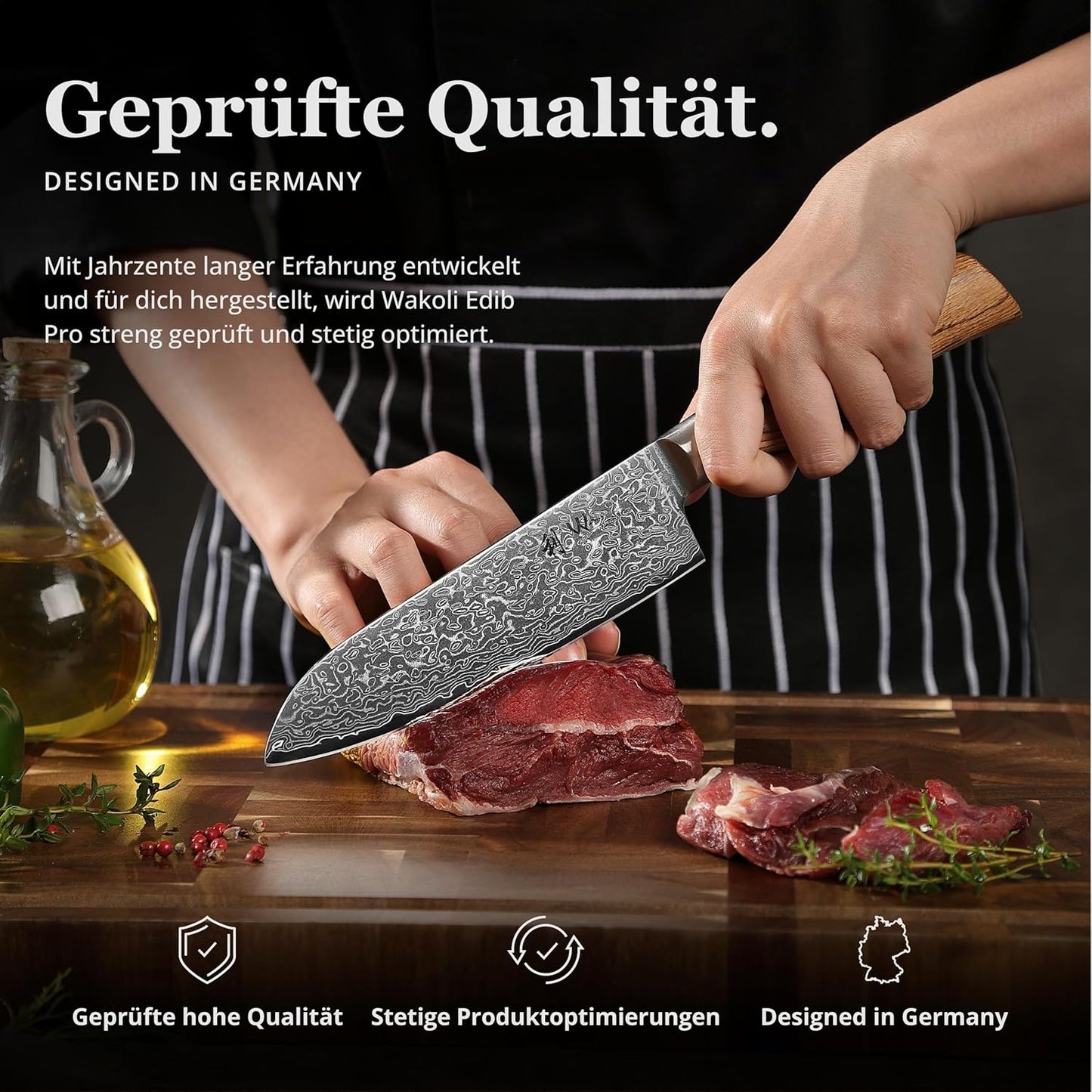 EDIB Pro Peeling Knife, 2.4" VG10 Damascus Blade, Pakkawood Handle | Peeling chef knife for apples, potatoes, citrus and tourné cuts, with close in-hand control for delicate shaping and trimming